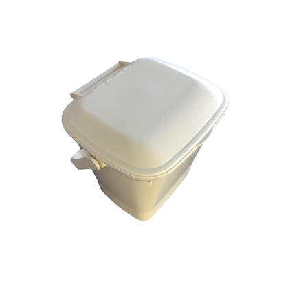 Photo of an Australian made non-ventilated caddy compost bin from the top, for use with compostable bin liners and organic waste